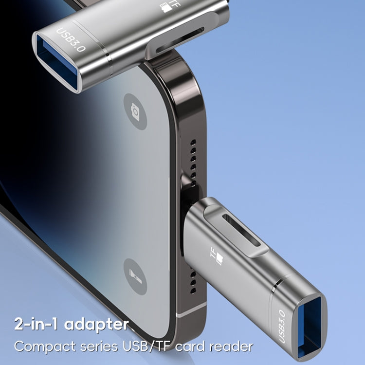 2 in 1 Type-C to USB and TF Card Reader Adapter