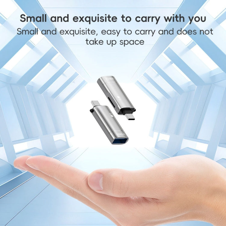 2 in 1 Type-C to USB and TF Card Reader Adapter