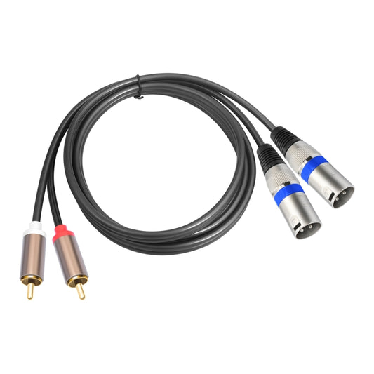 2 RCA Male to 2 XLR 3pin Male Audio Cable