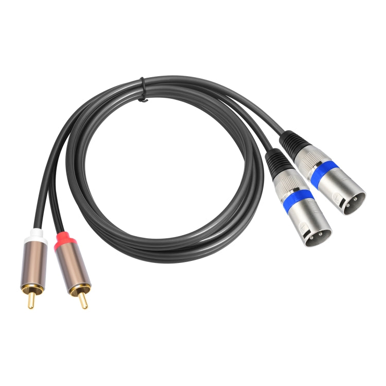 2 RCA Male to 2 XLR 3pin Male Audio Cable