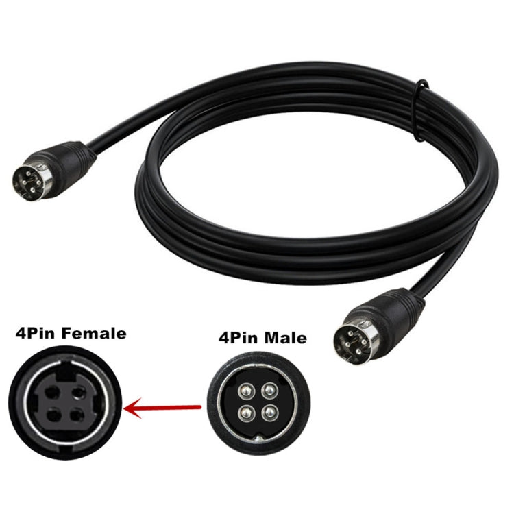 MD DIN 4 Pin Male to Male AC/DC Power Audio Adapter Cable