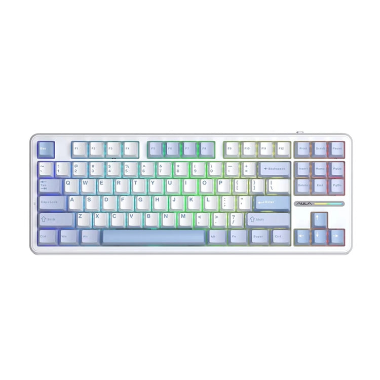 AULA F87 87 Keys Wired/2.4G/Bluetooth Three Model Customized RGB Mechanical Keyboard