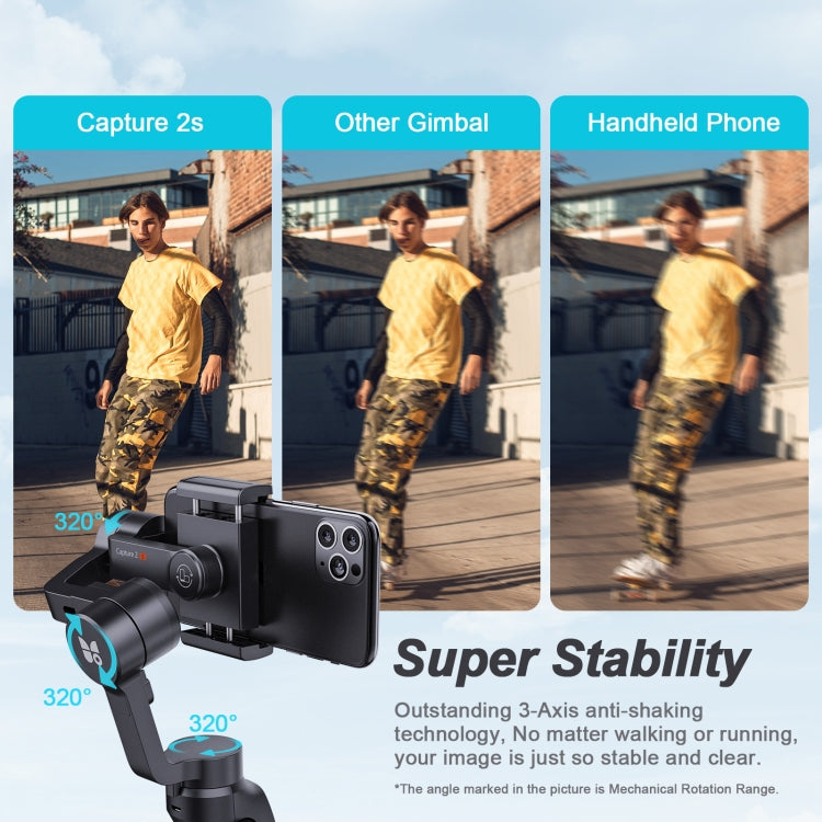 FUNSNAP Capture 2s Smart 3-Axis Handheld Gimbal Phone Live Stabilizer