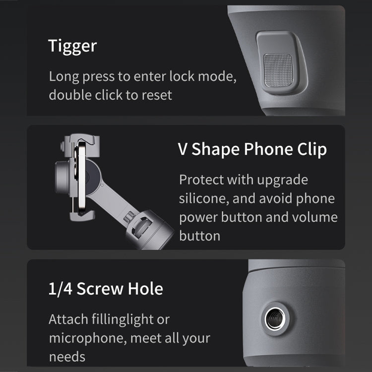 FUNSNAP Capture 5 Professional 3-Axis Handheld Gimbal Phone Live Stabilizer