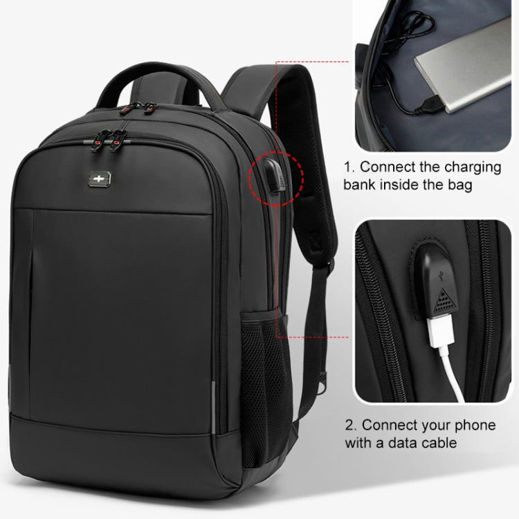 Multifunctional Large Capacity Waterproof Double-Shoulder Backpack with USB Interface