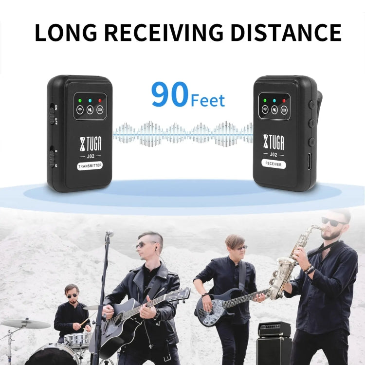 XTUGA J02 2.4G Stereo Wireless In-Ear Mini Monitor System with Transmitter & Receiver