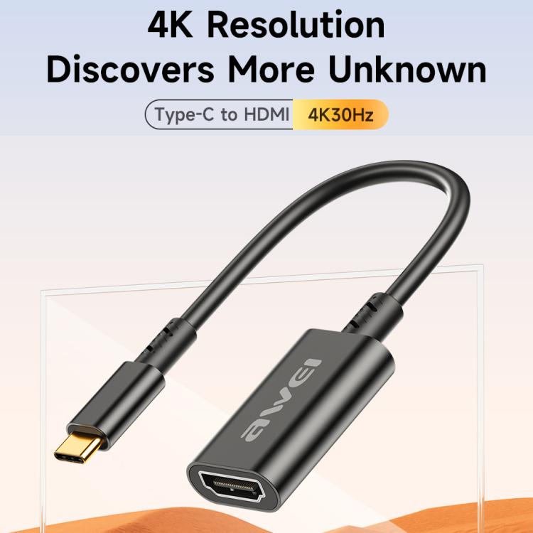 awei CL-217T USB-C / Type-C to HDMI 4K 30Hz UHD Adapter Cable