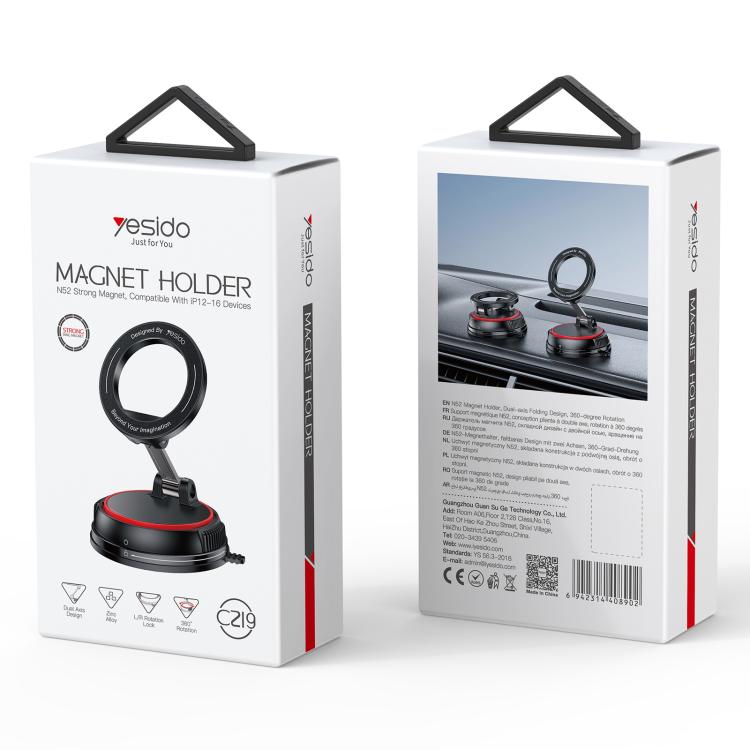 Yesido C219 Suction Cup Car MagSafe Magnetic Mobile Phone Holder