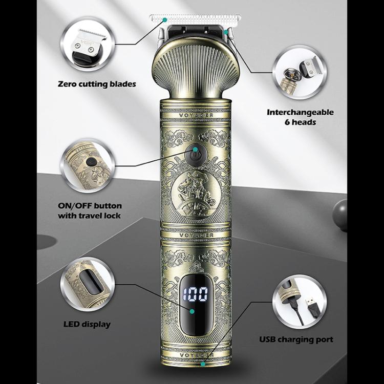VGR V-106 6-in-1 Digital Display Electric Hair Clipper Kit