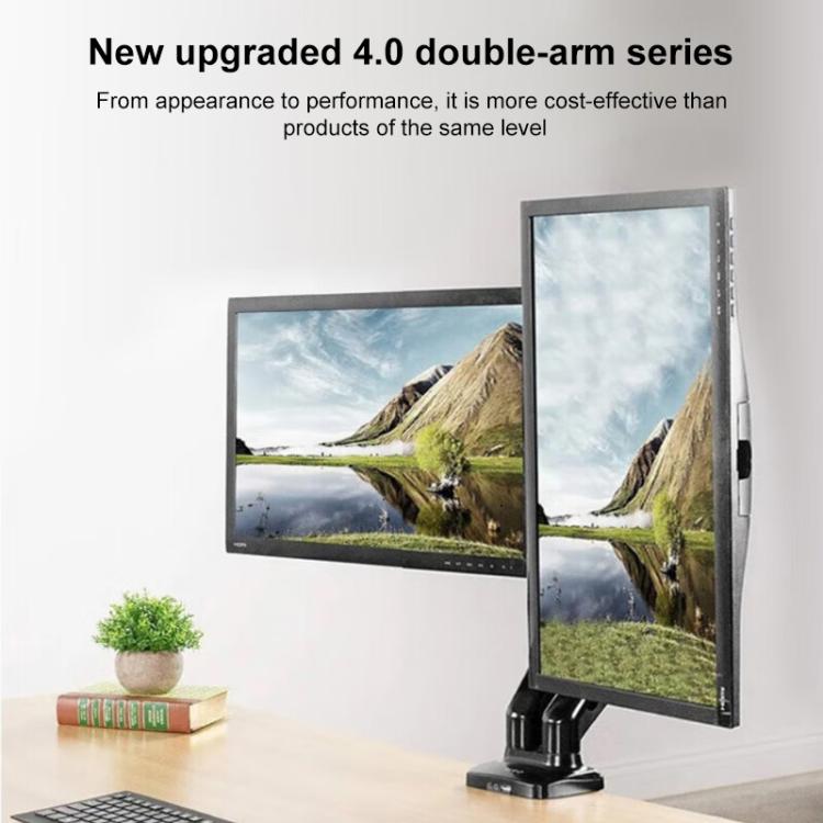 Lenovo Thinkplus ZJA1 Clip-on Desktop Dual-Arm Monitor Holder