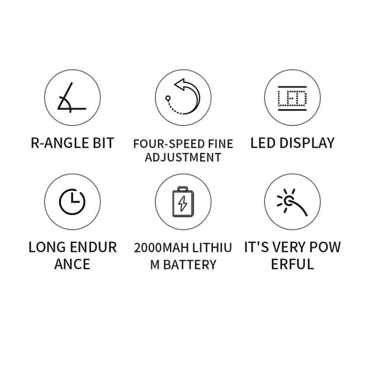 VGR VGR-282 4-gear Fine-tuning Digital Display USB Electric Hair Clipper