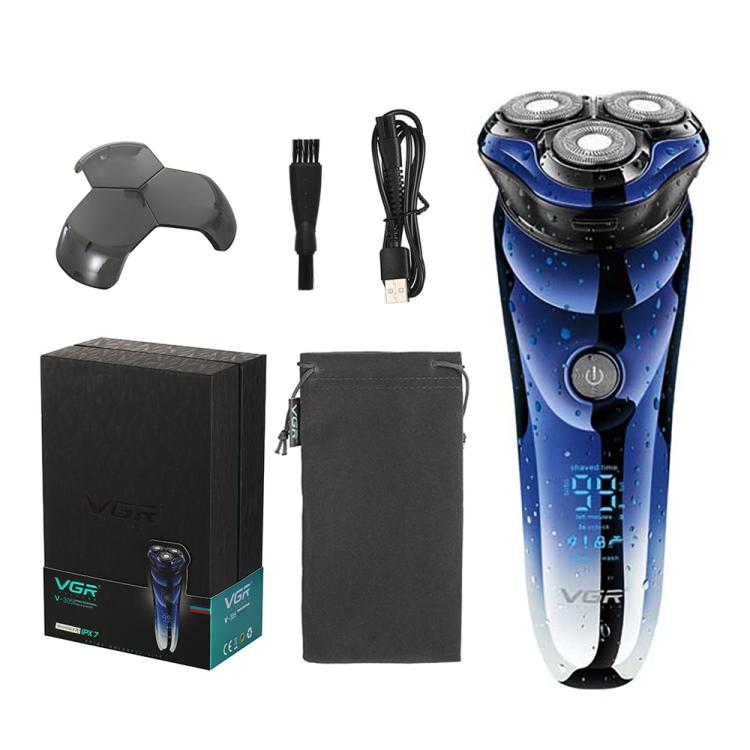 VGR V-305 Rotating Three-blade IPX7 Men Electric Shaver