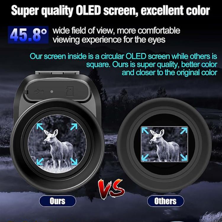 NVG07S Outdoor 4K 1.39 inch OLED Round Screen Monocular Head-mounted Infrared Night Vision Device