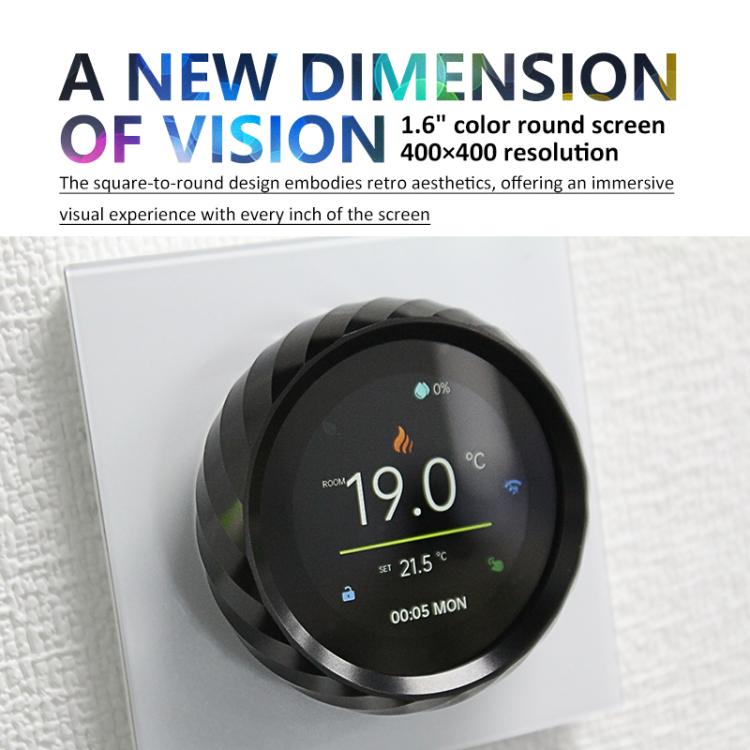 1.6 inch TFT Color Screen WiFi Smart hreaded Knob Thermostat