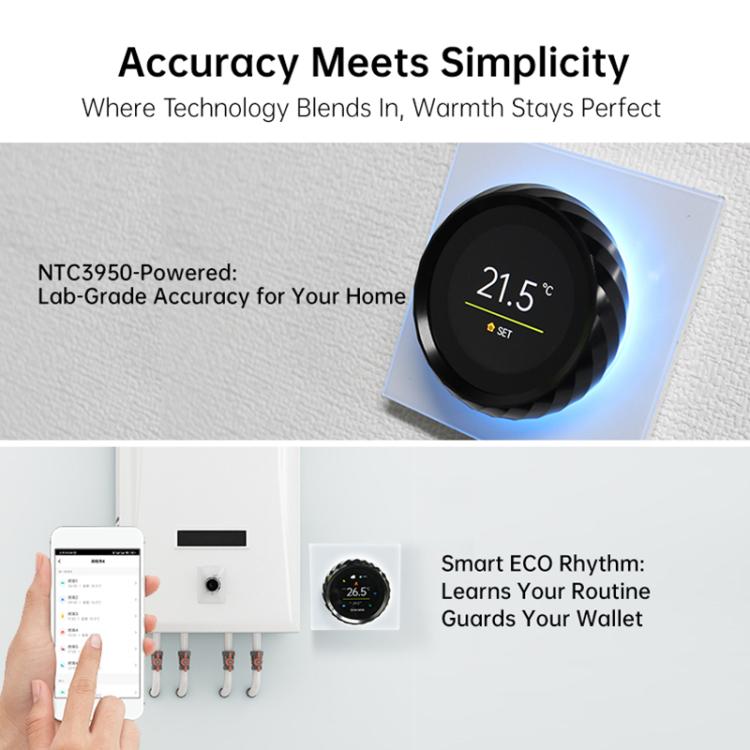 1.6 inch TFT Color Screen WiFi Smart hreaded Knob Thermostat