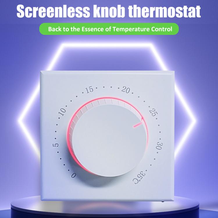 Smart Home Screenless Knob Thermostat Only With External Sensors, Dual Color LED Indicator