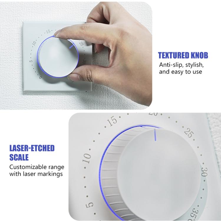 Smart Home Screenless Knob Thermostat Only With External Sensors, Dual Color LED Indicator