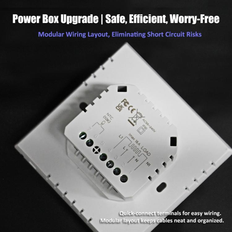 Smart Home Screenless Knob Thermostat Only With External Sensors, Dual Color LED Indicator