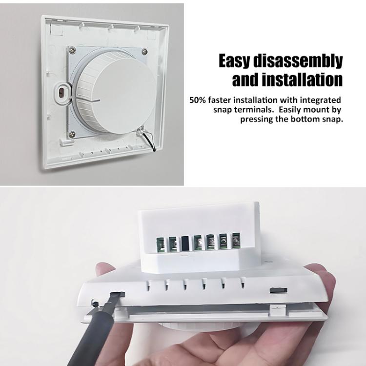 Smart Home Screenless Knob Thermostat Only With External Sensors, Dual Color LED Indicator