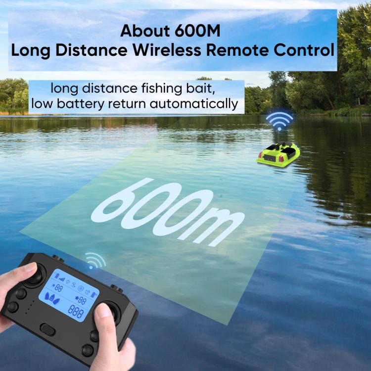 D20 Three Hoppers Smart Control Fishing Bait Boat Support GPS Built-in Light Strip