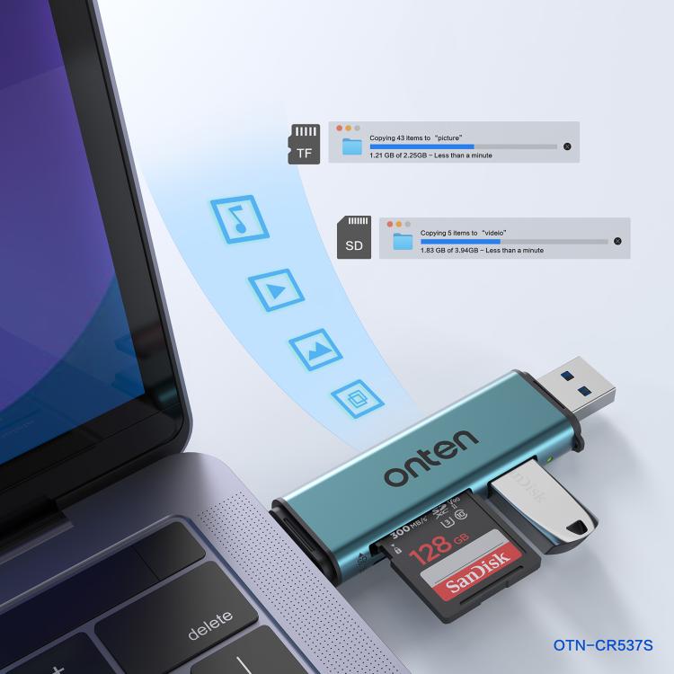 Onten OTN-CR537S 5 in 1 Type-C to USB with Micro SD/TF Card Reader