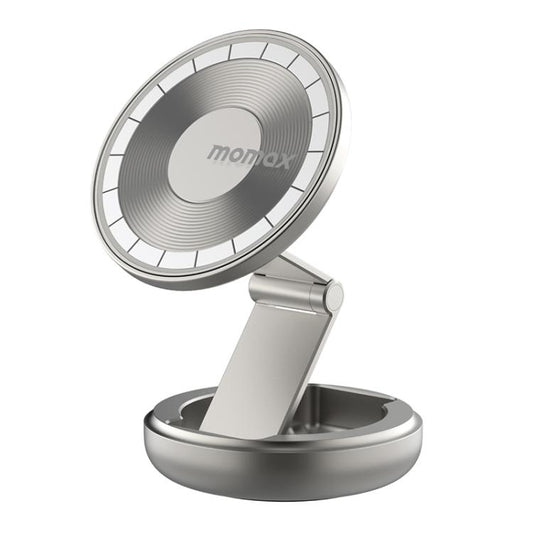 MOMAX CM30 Pac Mount Universal Transparent Magnetic Rotating Car Holder, CM30 (Titanium Gold)