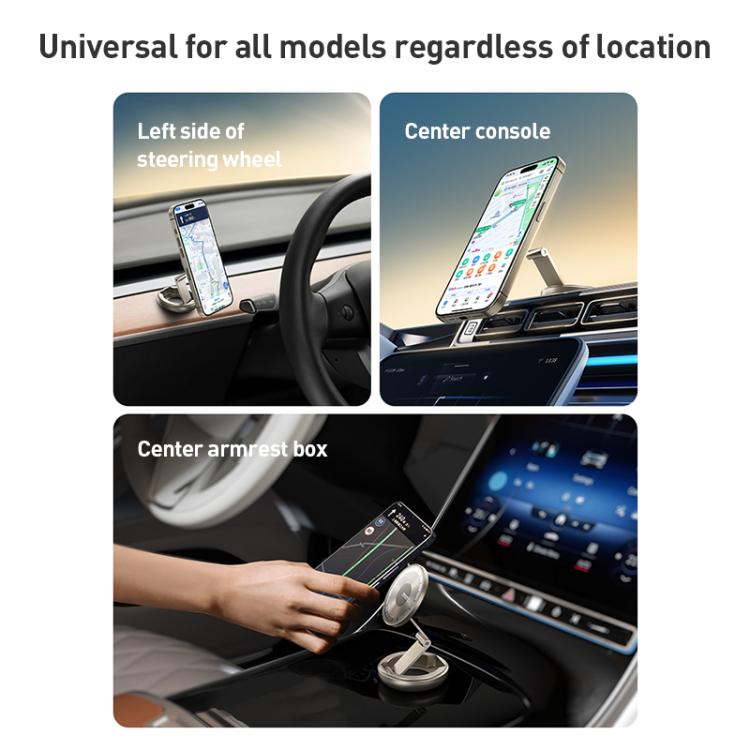 MOMAX CM30 Pac Mount Universal Transparent Magnetic Rotating Car Holder