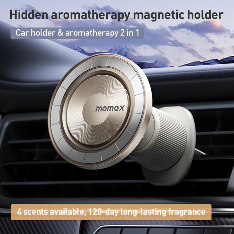 MOMAX CM35 1-Move Relaxaire Aluminum Alloy Magnetic Car Aromatherapy Holder