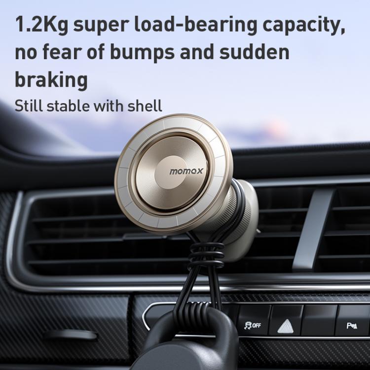 MOMAX CM35 1-Move Relaxaire Aluminum Alloy Magnetic Car Aromatherapy Holder