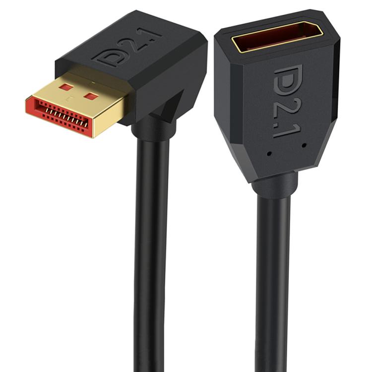 52Gbps 16K 30Hz DisplayPort Extension Adapter Cable, Length: 50cm, DP2.1 Male to DP2.1 Female Straight, DP2.1 Male to DP2.1 Female Upper Elbow, DP2.1 Male to DP2.1 Female Down Elbow, DP2.1 Male to DP2.1 Female Left Elbow                                ...