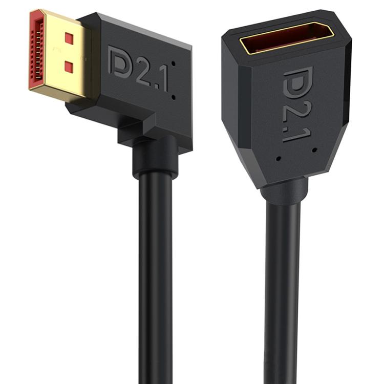 52Gbps 16K 30Hz DisplayPort Extension Adapter Cable, Length: 50cm, DP2.1 Male to DP2.1 Female Straight, DP2.1 Male to DP2.1 Female Upper Elbow, DP2.1 Male to DP2.1 Female Down Elbow, DP2.1 Male to DP2.1 Female Left Elbow                                ...