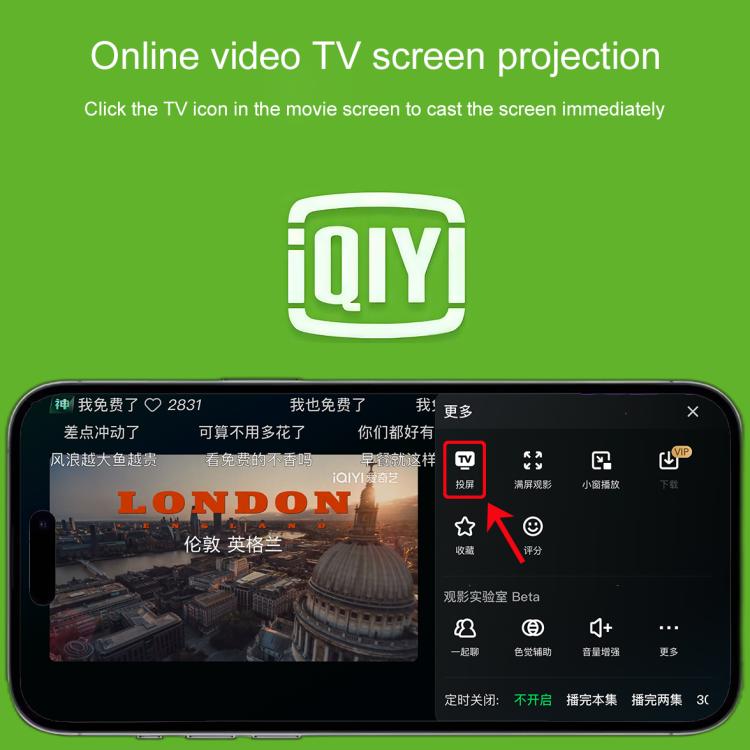 Measy A30 1080P HD HDMI Phone Wireless Screen Projector For PC / Phone