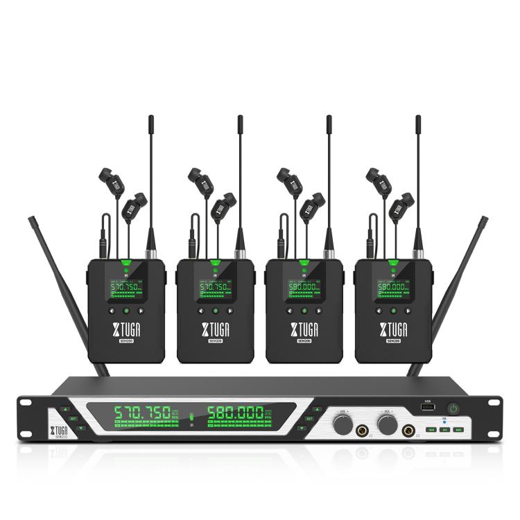 XTUGA SEM200 Wireless Stereo Stage Performance Professional In-ear Monitor System