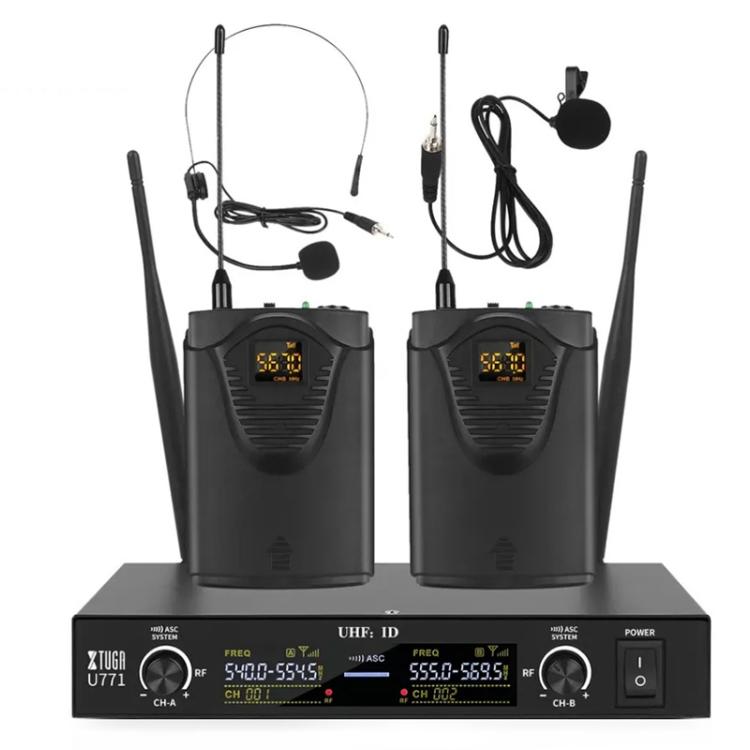 XTUGA U-771 UHF Lapel Two Way Radio Wireless Microphone