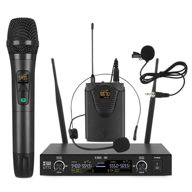 XTUGA U-771 UHF Lapel Two Way Radio Wireless Microphone