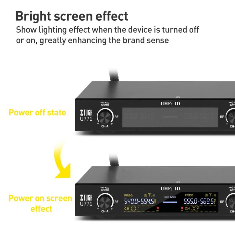 XTUGA U-771 UHF Lapel Two Way Radio Wireless Microphone