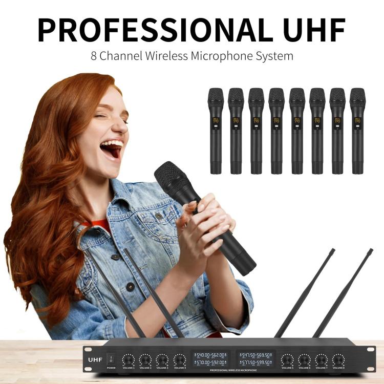 YT8 Wireless 8 Channel UHF Handheld Microphone for Stage Show