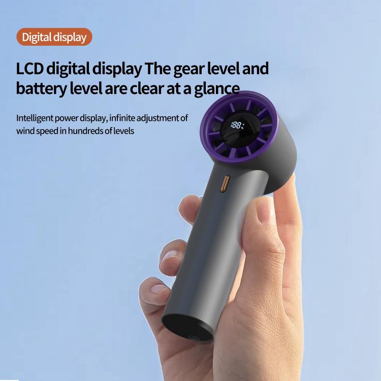 HX-F368 Smart Digital Display High Speed Handheld Fan