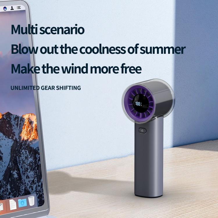 HX-F369 LED Digital Display High Speed Handheld Fan