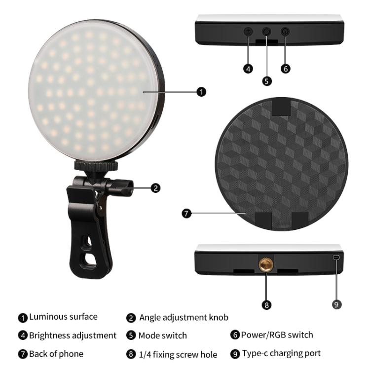 GZ-669 Full Color Round Portable Pocket Fill Light