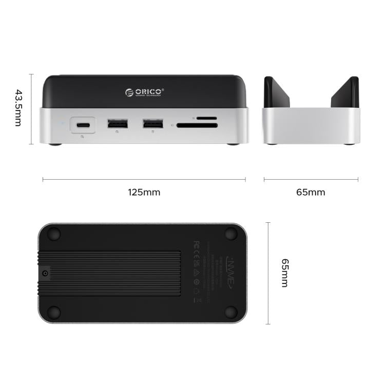 ORICO VS10 Mini Dock Desktop Expansion Multi-function Holder for Mac Mini 2024, without Memory