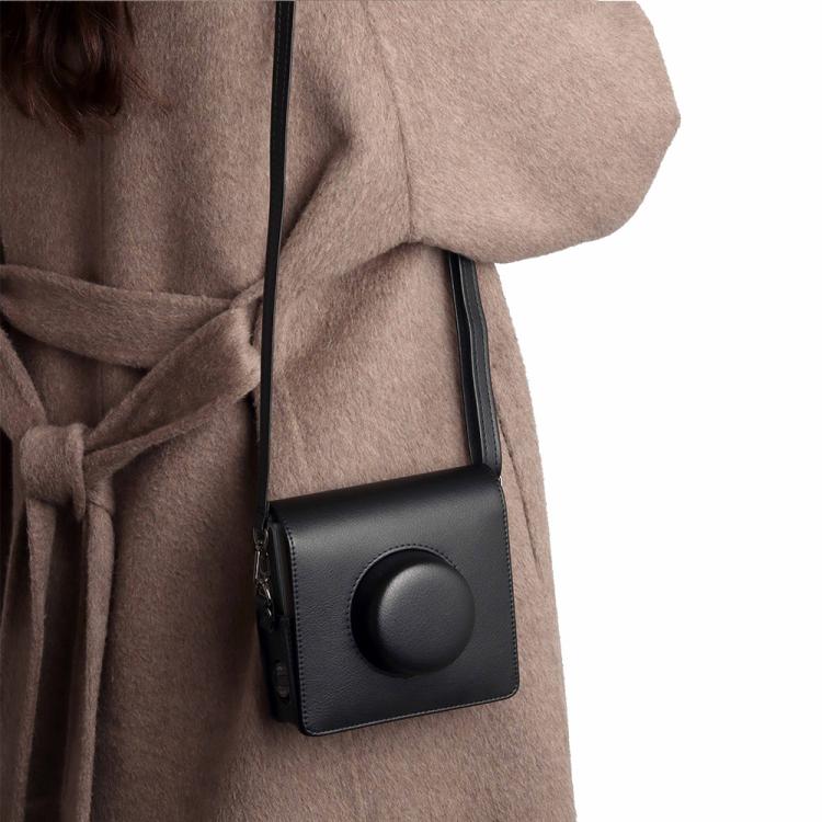 Full Body Leather Camera Case Bag with Strap, For FUJIFILM instax WIDE Evo