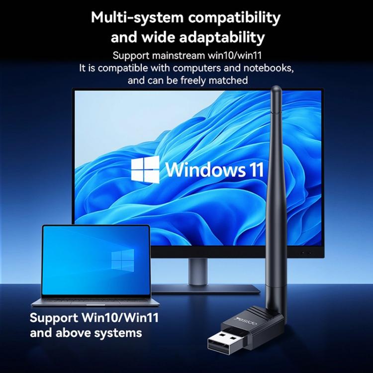 Yesido WP11 WiFi4 Wireless Dongle 150Mbps High Speed USB Adapter with External Antenna