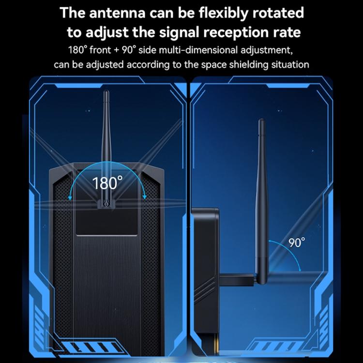 Yesido WP11 WiFi4 Wireless Dongle 150Mbps High Speed USB Adapter with External Antenna