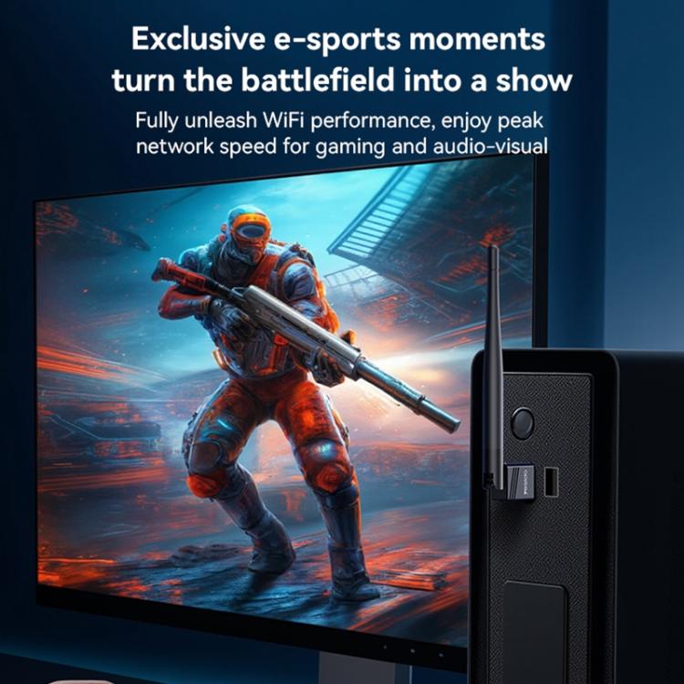 Yesido WP11 WiFi4 Wireless Dongle 150Mbps High Speed USB Adapter with External Antenna