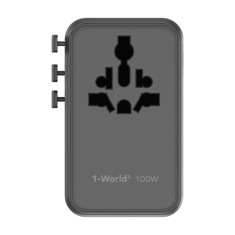 MOMAX UA23 1-World 2 4-Port Mini Universal Travel GaN Charger 100W with Dual AC