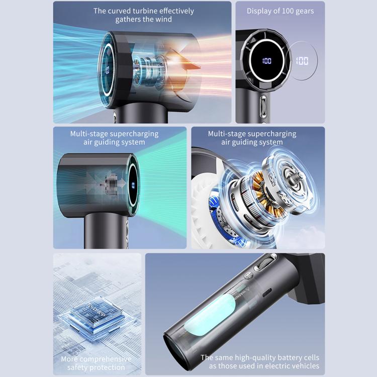 Onten F10 100-speed High-speed Turbine Handheld Fan