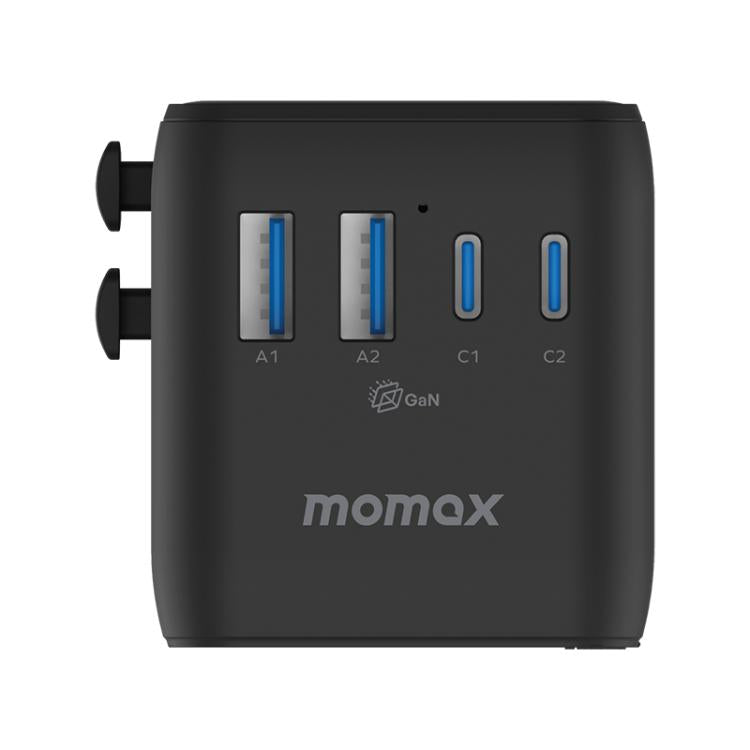 MOMAX UA22 1-World2 70W Dual AC Mini GaN Global Travel Fast Charging Socket