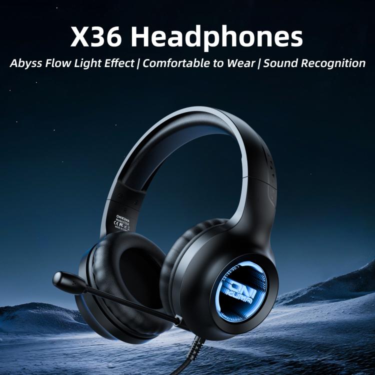 ONIKUMA X36 Abyss Lamp Effect 40mm Custom Drive Unit Game Headphones