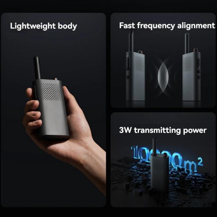 Original Xiaomi Walkie Talkie 3 Chat Version Support 1-5km Intercom Distance, APP Writing Frequency